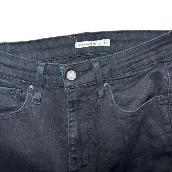 Levi's High Rise Bootcut Raw Hem Jeans  size 27 - Picture 4 of 9